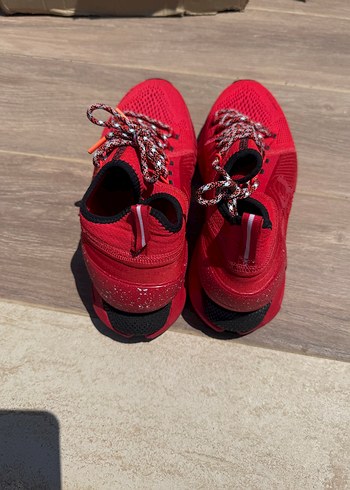 Kırmızı Renkli Erkek Bağcıklı Spor Ayakkabı - Görsel 3