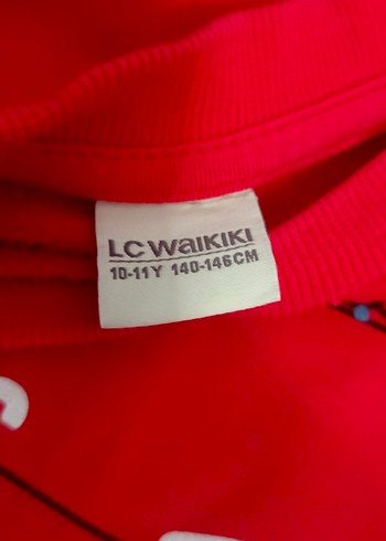 Kız Çocuk Renkli Baskılı Kırmızı Sweatshirt - Görsel 3