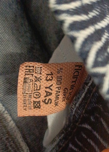 Pembe Nakışlı Düğmeli K çocuk Denim Pantolon - Görsel 4