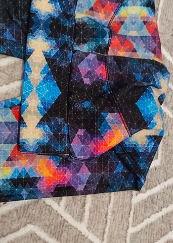 çocuk tayt Çok Renkli Bağlama Desenli Uzun Tayt - Görsel 2