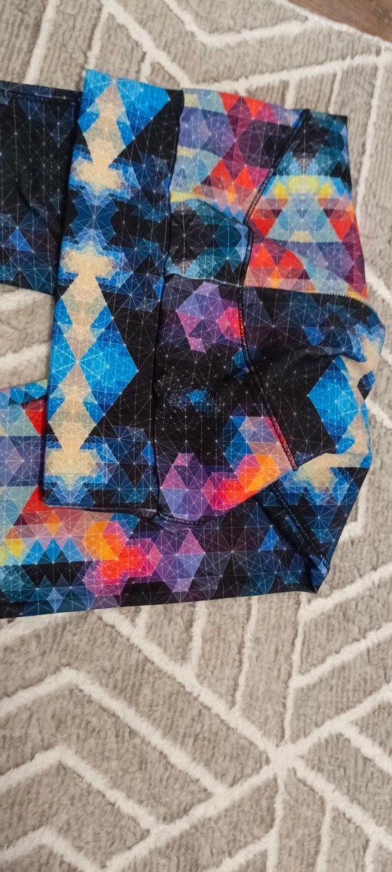 çocuk tayt Çok Renkli Bağlama Desenli Uzun Tayt - Görsel 2