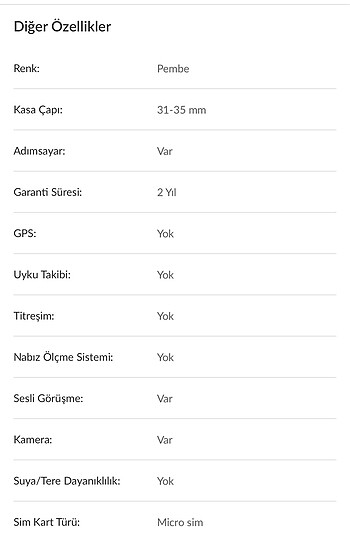 Beden Renk TCL AKILLI SAAT PEMBE
