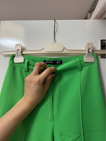 xs Beden yeşil Renk Yeşil kumaş pantolon