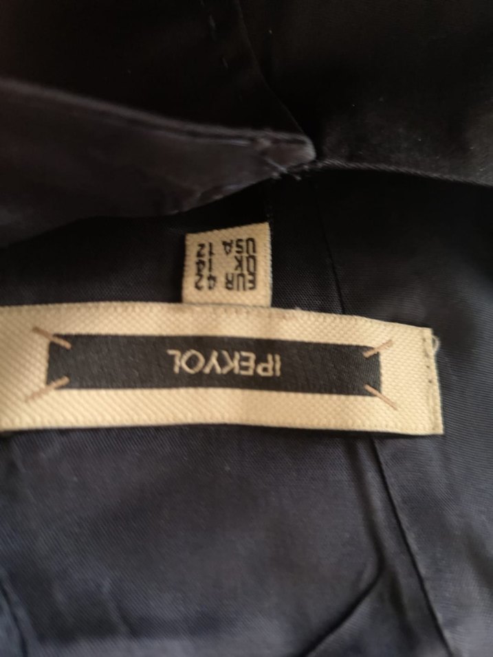 Siyah Midi Düz Kesim Drapeli Kadın Elbise - Görsel 2