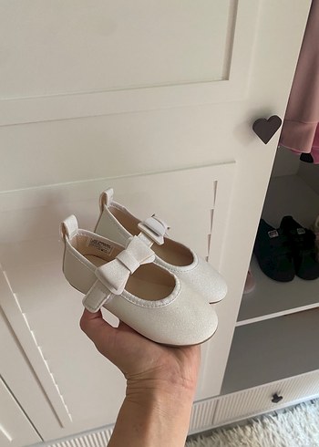 Kız Çocuk Beyaz Fiyonk Detaylı Babet - Görsel 2