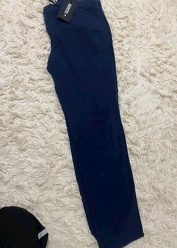 Erkek lacivert keten pantolon - Görsel 2