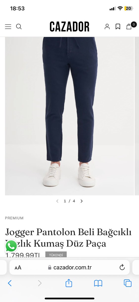 Erkek lacivert keten pantolon - Görsel 3