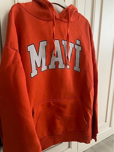xs Beden Mavi swetshirt