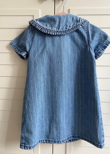 Zara Kız Çocuk Düğmeli Kısa Kollu Kot Elbise