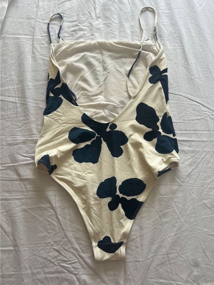 Zara Home Kadın Beyaz İnce Askılı Mayo L beden - Görsel 4