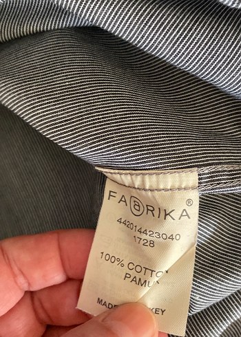 Gri pamukluErkek Gömlek, Uzun Kollu, Düğmeli - Görsel 4