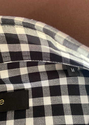 Siyah-Beyaz Kareli Uzun Kollu Erkek Gömlek - Görsel 3