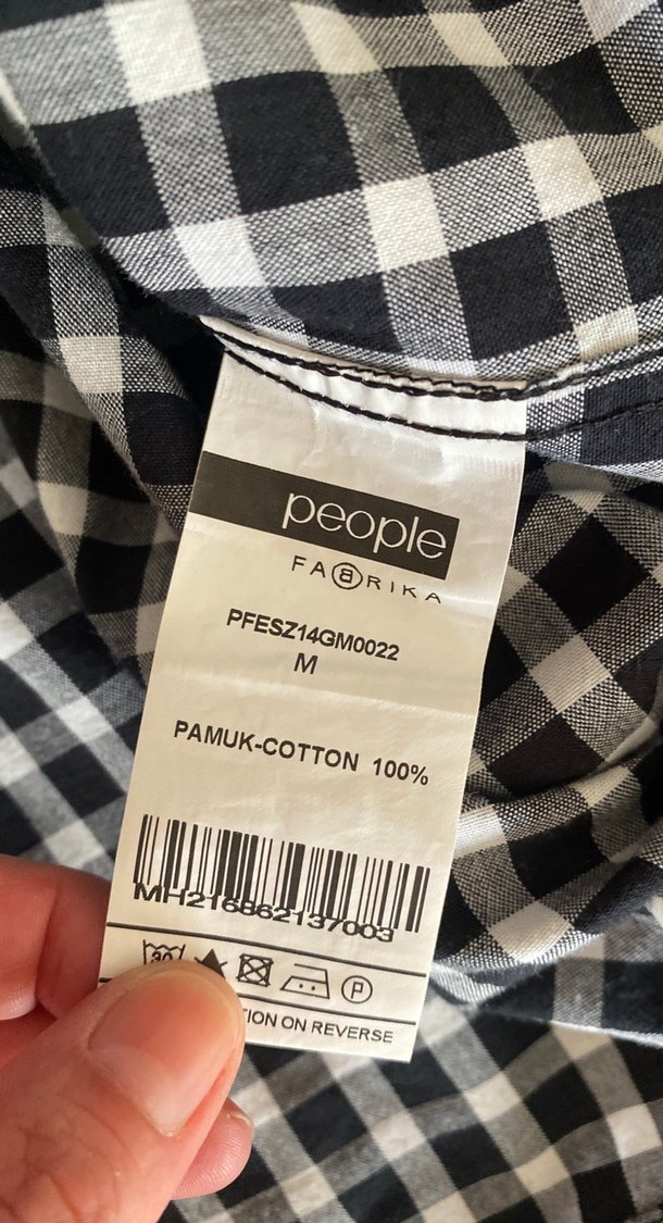 Siyah-Beyaz Kareli Uzun Kollu Erkek Gömlek - Görsel 4