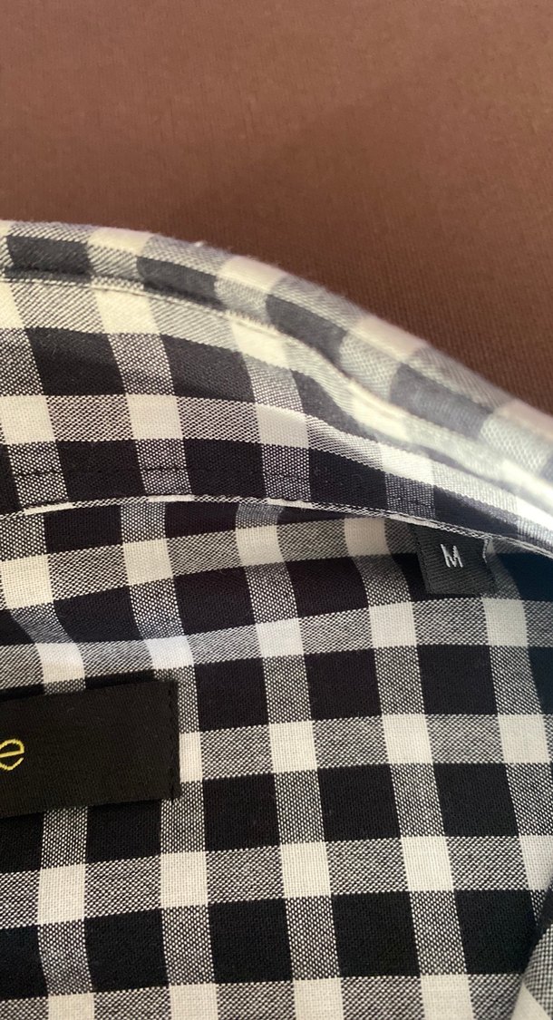 Siyah-Beyaz Kareli Uzun Kollu Erkek Gömlek - Görsel 3