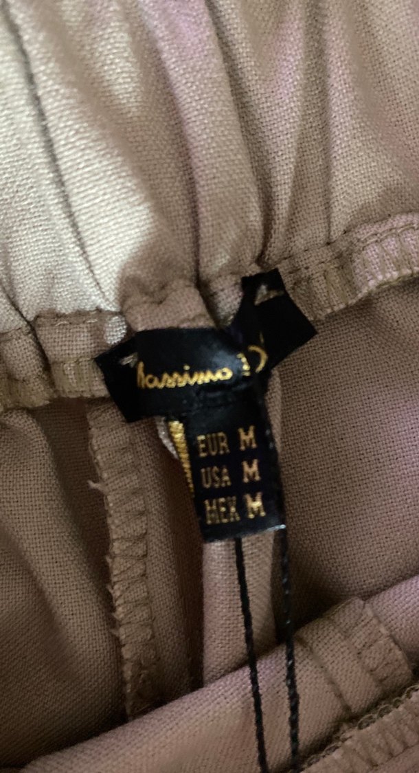 Beyaz Pilili Kadın Kumaş Pantolon - Görsel 3