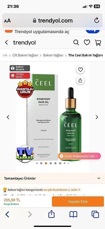 Beden Ceel biberiye yağı