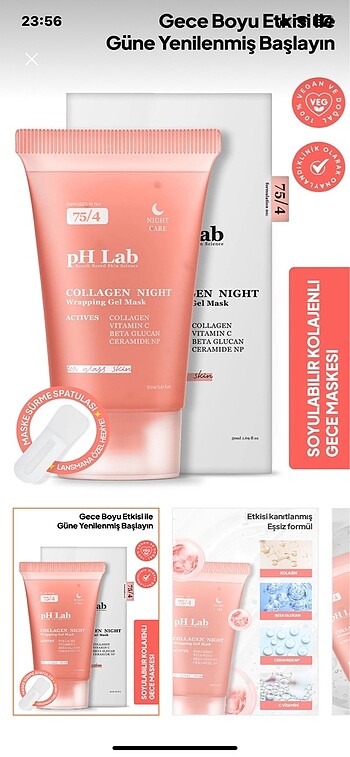 Ph lab kolojen maske