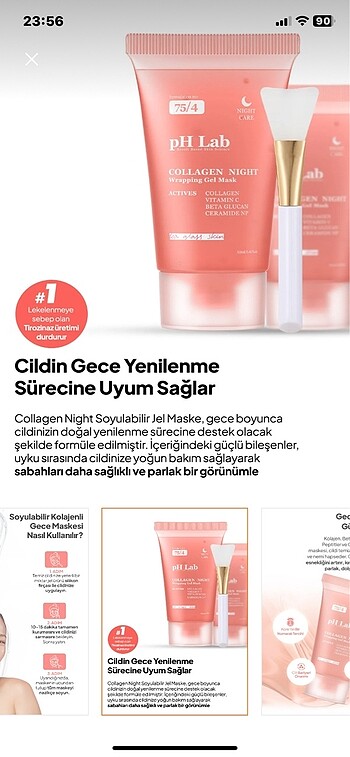 Beden Ph lab kolojen maske