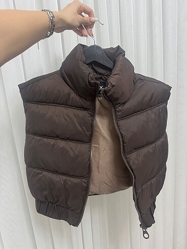 crop yelek mont
