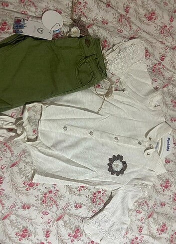 6 Yaş Beden Kız çocuk gömlek-pantalon takım