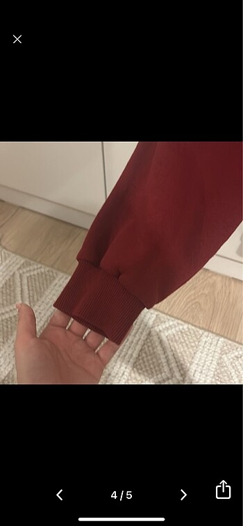 s Beden bordo Renk kadın sweatshirt
