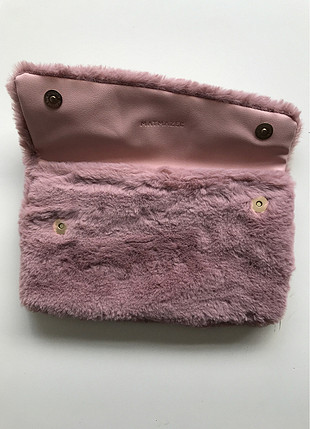 Peluş clutch çanta