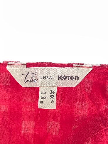 34 Beden kırmızı Renk Koton Mini Üst %70 İndirimli.