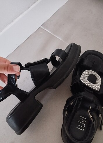 38 Beden siyah Renk Luvi shoes sandalet