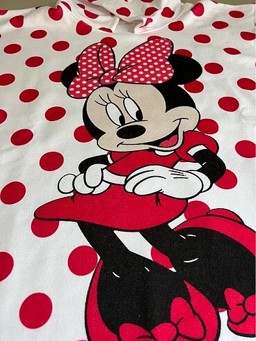 4 Yaş Beden Minie mouse havlu panço
