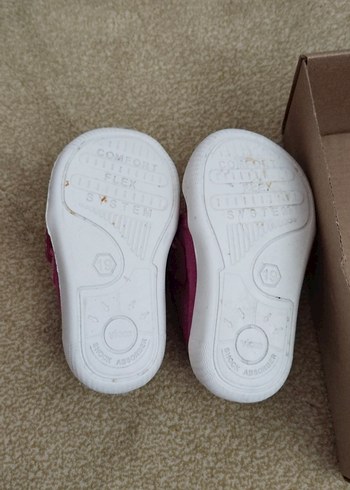 Kız Bebek Fusya Cırt Cırtlı İlk Adım Ayakkabısı - Görsel 2