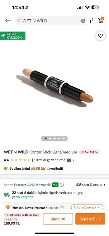 Wet n wild kontür stick light/medium