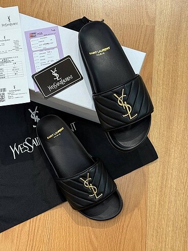 Yves Saint Laurent Ysl hakiki deri terlik
