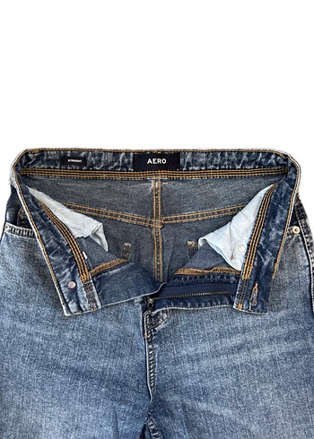38 Beden Aeropostale Gri Eskitme Yüksek Bel Jean