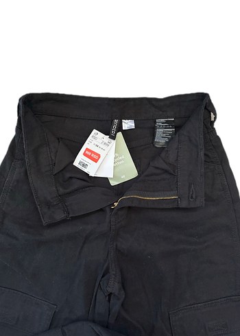 H&M H&M Siyah Cargo Pantolon Sıfır Etiketli