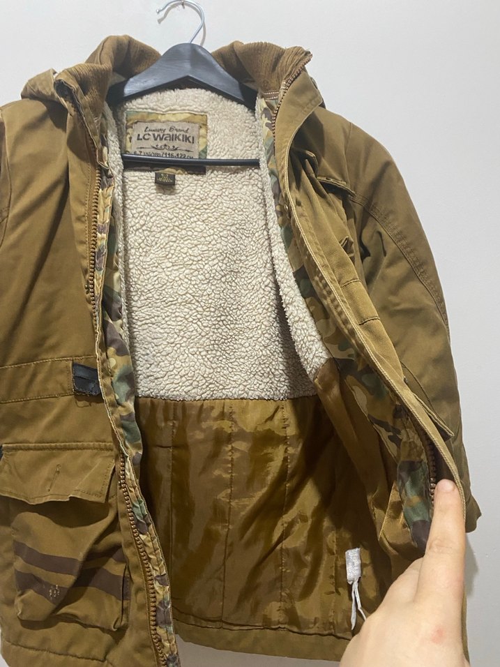 Erkek Çocuk Kahverengi Kamuflaj Desenli Mont - Görsel 2