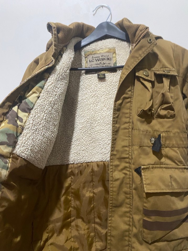 Erkek Çocuk Kahverengi Kamuflaj Desenli Mont - Görsel 3