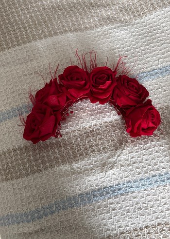 Accessorize Koyu Kırmızı Fırfırlı Bohem Saç Aksesuarı