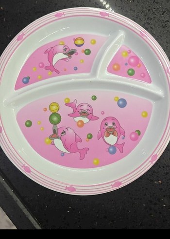 Pembe Bölmeli Çocuk Tabak Seti