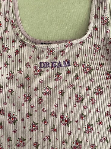 Bershka Çiçekli crop