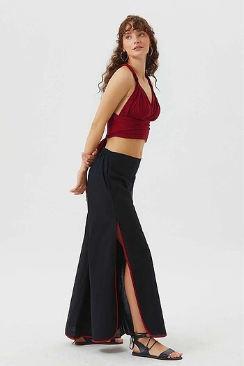 CLANDESTINO Kadın Bohem Vintage Pantolon