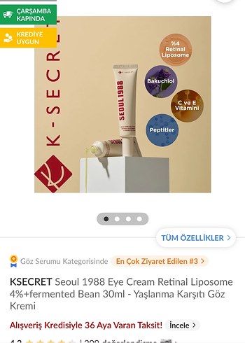 k secret retinal eye cream - Görsel 3