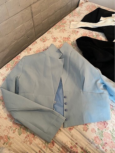Crop blazer ceket