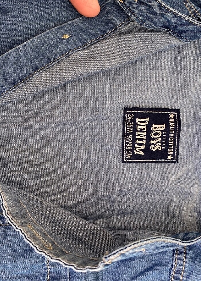 Çocuk kot gömlek - Görsel 3