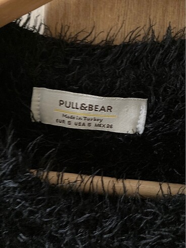 s Beden Pull & Bear Siyah Tüylü Kazak