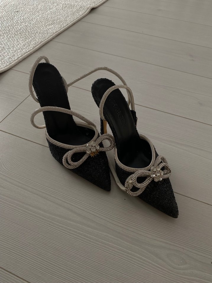 Siyah Stiletto Topuklu Kadın Ayakkabı - Görsel 2