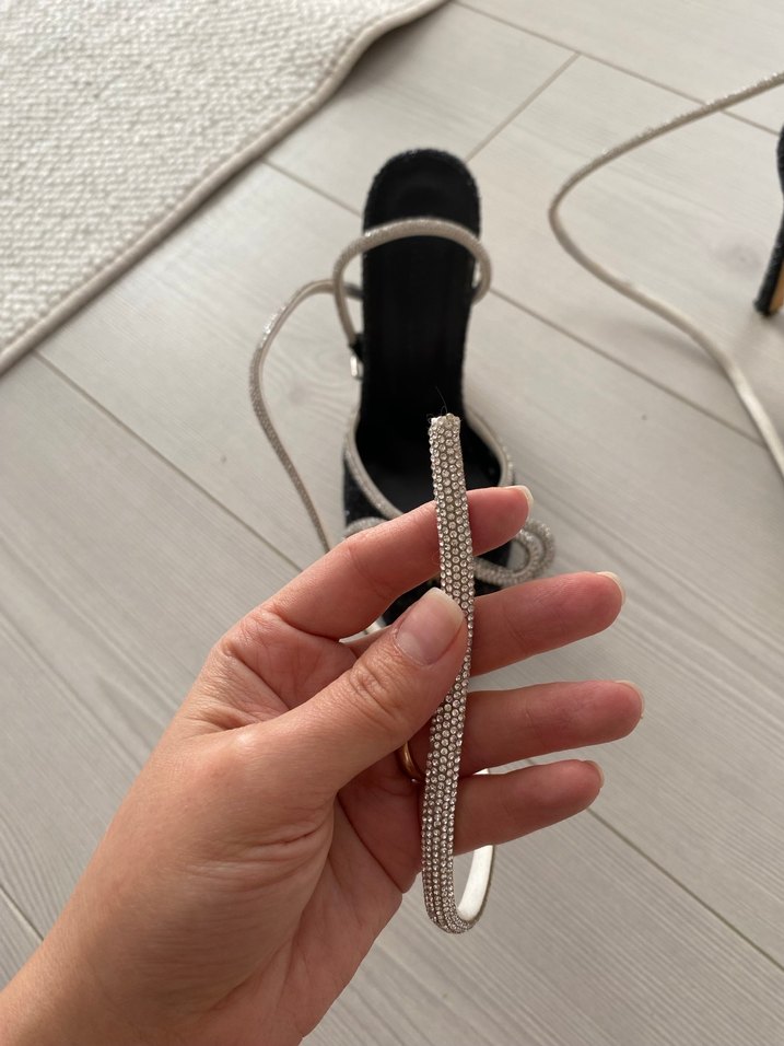 Siyah Stiletto Topuklu Kadın Ayakkabı - Görsel 4