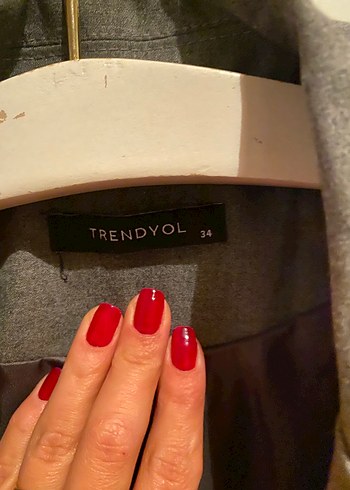 Kadın Gri Kemerli Keten Blazer Ceket - Görsel 3