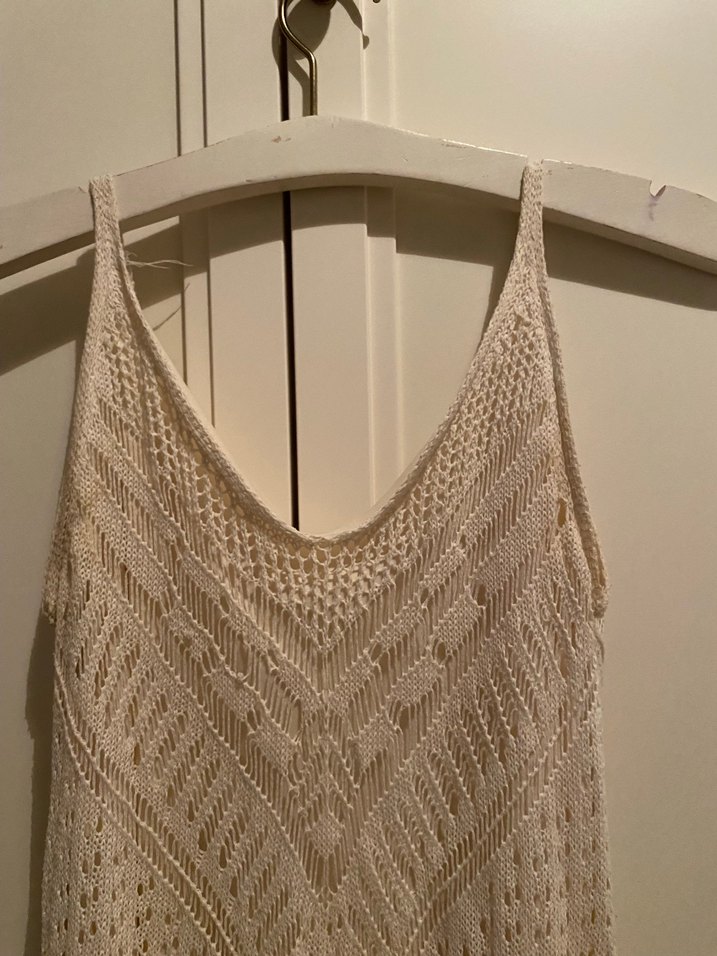 Bej Örme Bohem Uzun Elbise - Görsel 2