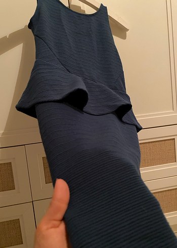 Petrol yeşili Fitted Midi Elbise - Görsel 2