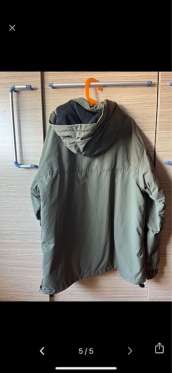 xs Beden haki Renk Kanguru mont pull and bear